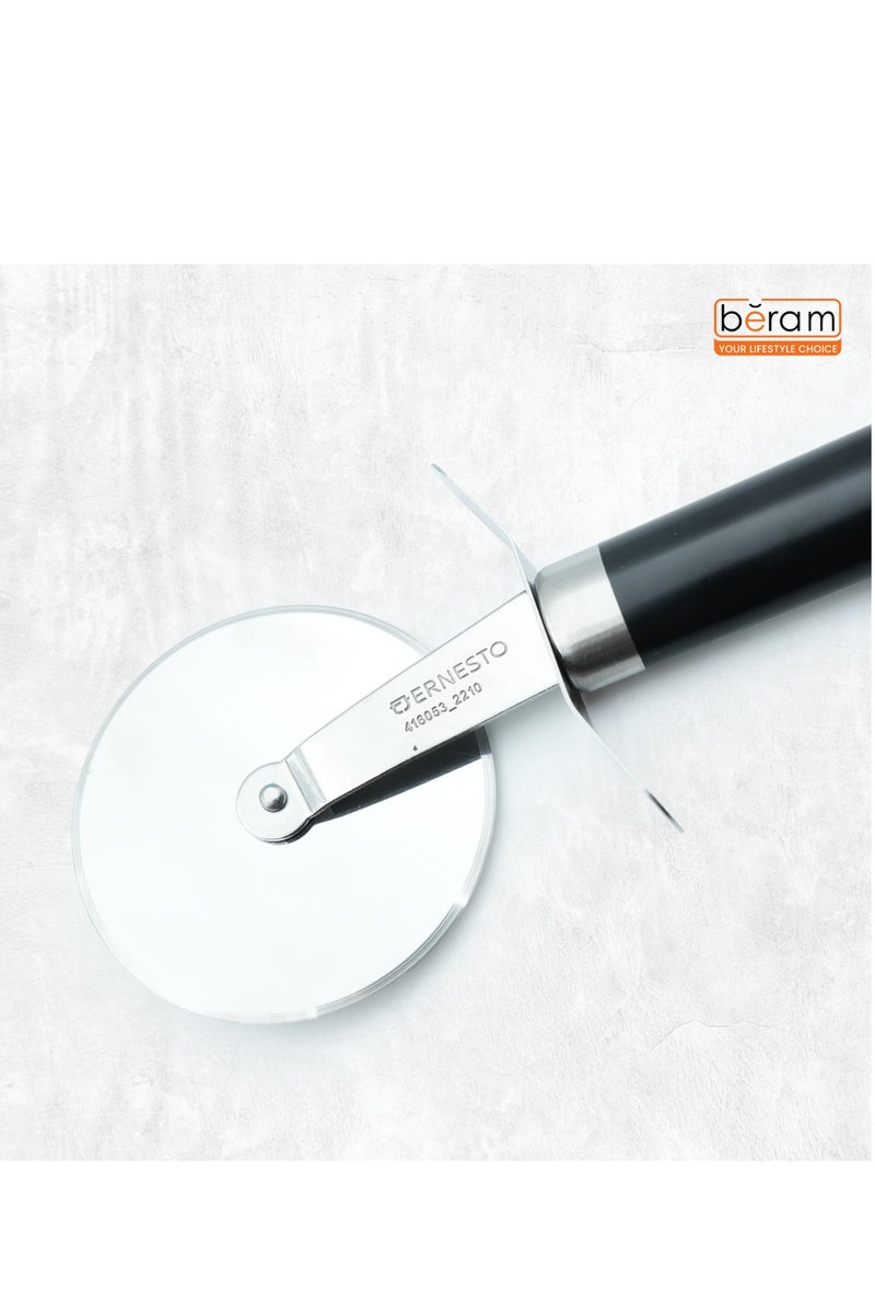 Beram Beram Stainless Steel Pizza Cutter Wheel Durable & Sharp Blade with Ergonomic Handle Easy to Use Dishwasher Safe Pizza Slicer for Thin Crust Thick Crust Pastry and Flatbreads (Black) - Image 2