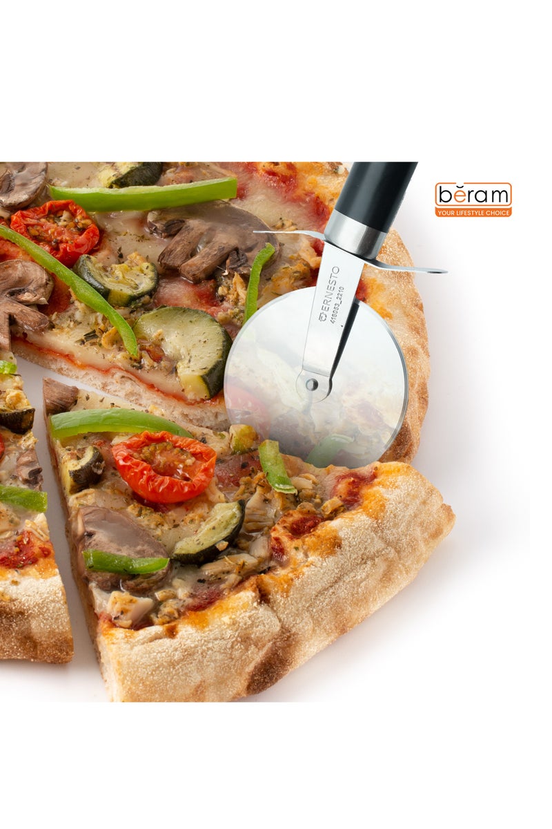 Beram Beram Stainless Steel Pizza Cutter Wheel Durable & Sharp Blade with Ergonomic Handle Easy to Use Dishwasher Safe Pizza Slicer for Thin Crust Thick Crust Pastry and Flatbreads (Black) - Image 4
