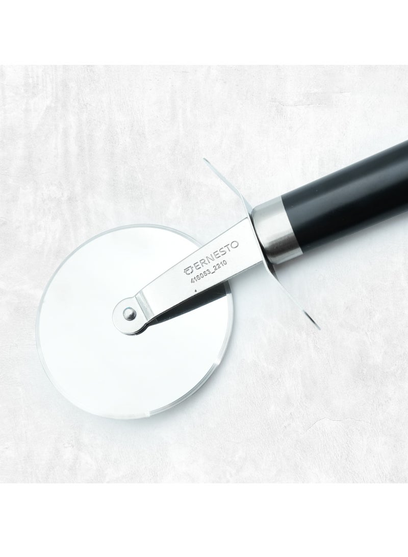 Beram Stainless Steel Pizza Cutter Wheel Durable & Sharp Blade with Ergonomic Handle Easy to Use Dishwasher Safe Pizza Slicer for Thin Crust Thick Crust Pastry and Flatbreads (Black) - Image 2