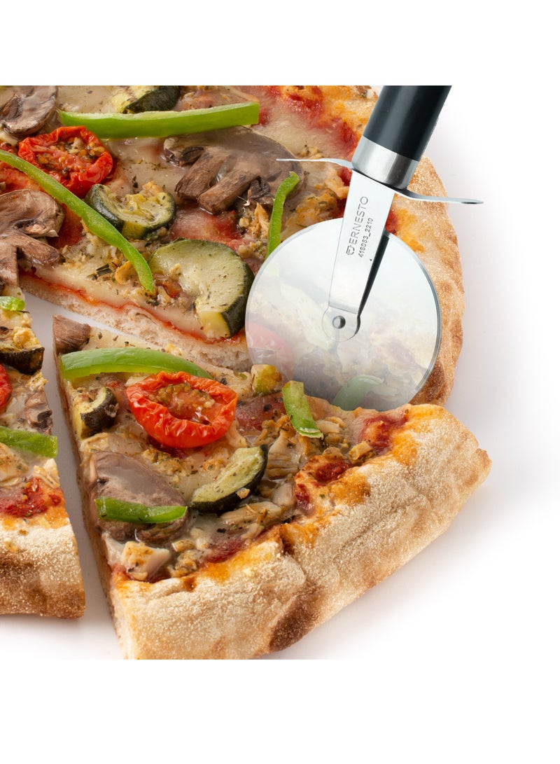 Beram Stainless Steel Pizza Cutter Wheel Durable & Sharp Blade with Ergonomic Handle Easy to Use Dishwasher Safe Pizza Slicer for Thin Crust Thick Crust Pastry and Flatbreads (Black) - Image 4