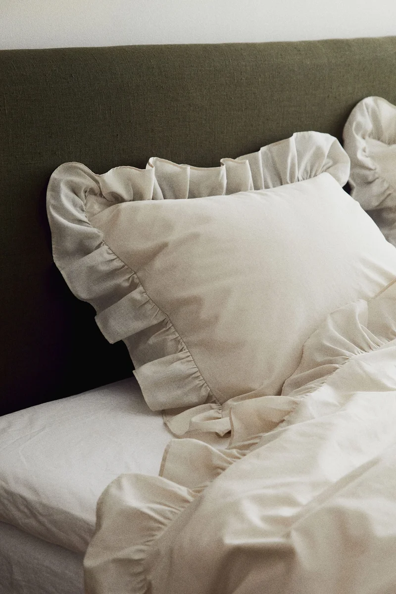 H&M Flounced single duvet cover set