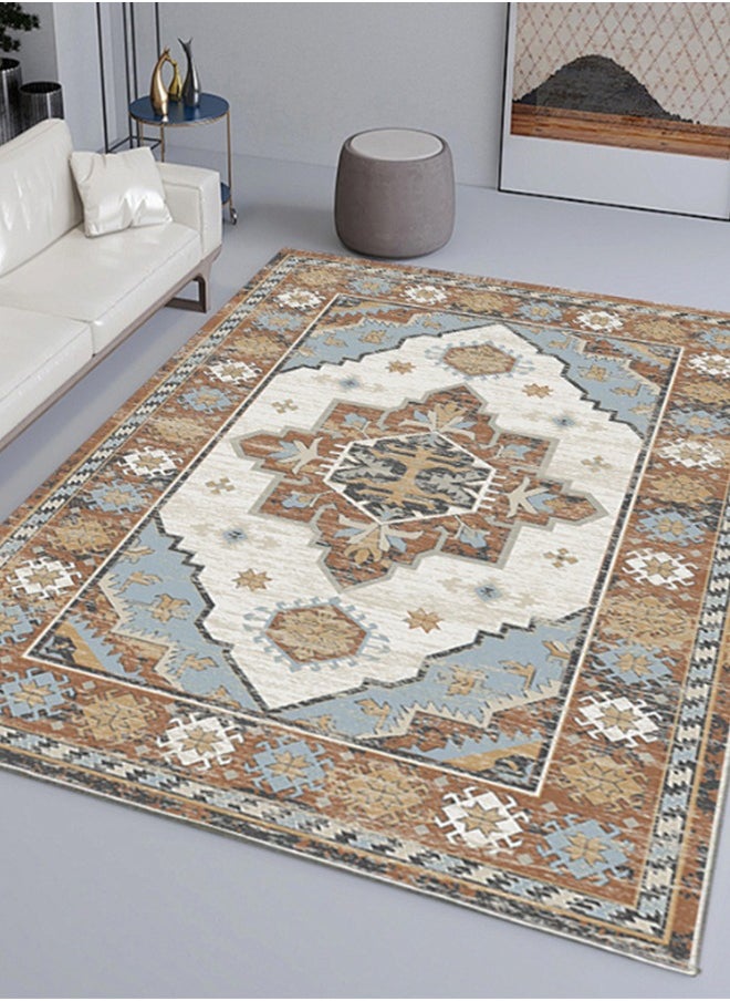 JCB CHIC سجاد منطقة غرفة المعيشة ， سجاد منطقة قابل للغسل 150 × 200 سم غير قابل للانزلاق حديث وناعم تجريدي ناعم لغرفة المعيشة مدخل غرفة النوم، نقش مطبوع  - Image 1
