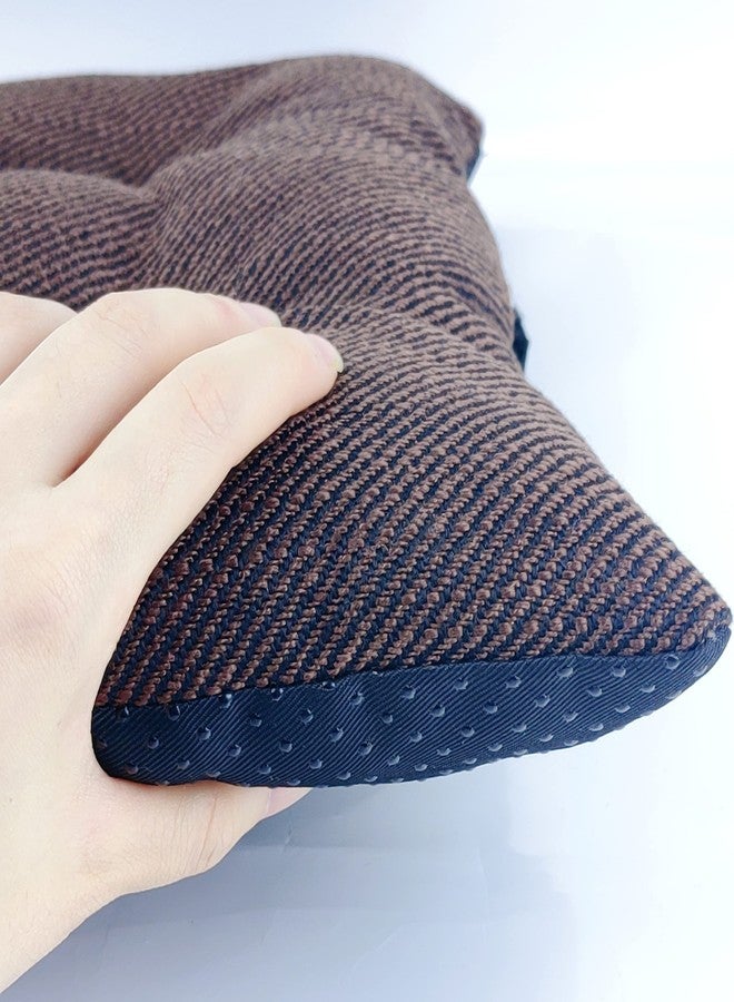 HFCNMY Bar Stool Cushions Square, 2 Pack Thick Square Seat Cushion Bar Stool Covers Kitchen Dining Chair Pads Padding with Ties Removable 12 in Coffee - Image 3