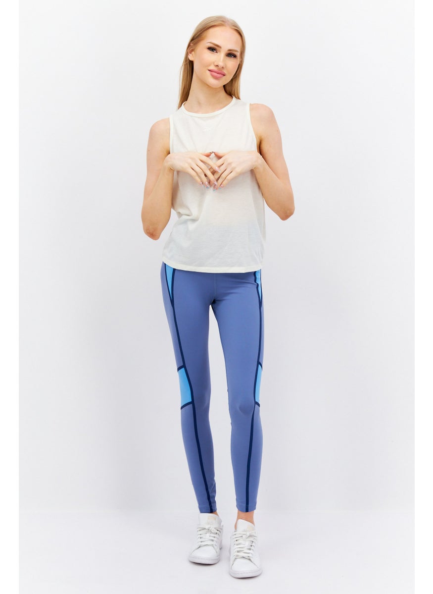 Reebok Women Sportswear Fit Sleeveless Yoga Tank Top, Ivory  - Image 4