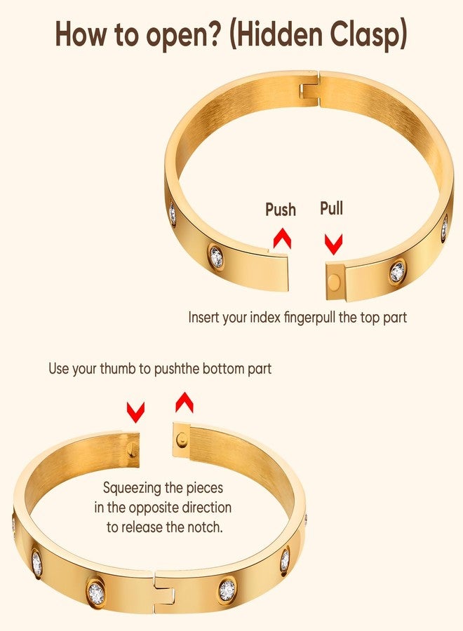 MPRAINBOW أساور ذهبية مزهرة قابلة للتكديس للنساء - 3 قطع أساور مطلية بالذهب عيار 18 قيراط، أساور من الفولاذ المقاوم للصدأ غير قابلة للتأكسد، مجموعة أساور ذهبية مجوهرات عصرية، هدية عيد الميلاد، عيد الحب، عيد الميلاد لصديقة - Image 5