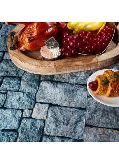 Irenare 3 Packs Cobblestone Tablecloth Stone Printed Table Cover Medieval Table Decoration Plastic Tablecloth Stone Brick Tablecovers For Medieval Castle Knight Themed Party Supplies 4.3 X 7.2 Feet  - Image 4