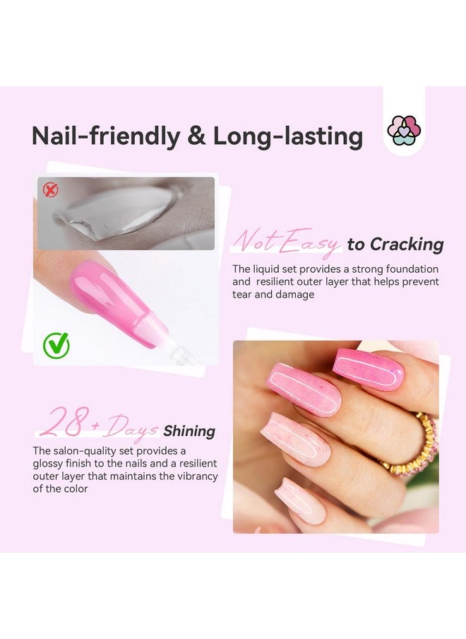 Saviland SAVILAND Dip Powder Liquid Set: 4 Pcs Nail Dip Liquid Set with Dip Powder Base Activator Top Coat and Brush Saver 15 ml/0.5 Fl.oz Dipping Nail Liquid Set for Dip Powder Nail Kit Home DIY Salon Art  - Image 3
