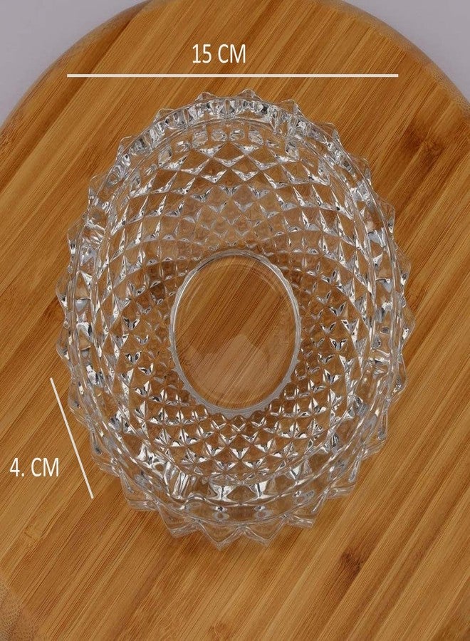 Vilon Crystal Clear Glass Ashtray - Smoke Collectible for Cigarettes and Cigars, Home, Car, or Office Use, Tabletop Ashtray, Indoor and Outdoor, Desktop Smoking Accessory (ELEGANT ASHTRAY) - Image 4