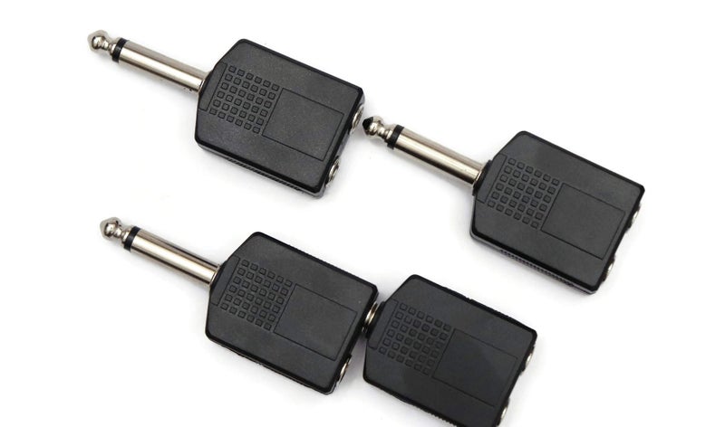 Electronicspices Electronic Spices Electronicspices 6.3MM MALE TO 2 X 6.3MM FEMALE 6.35mm Male to 6.35mm DUAL Female Stereo Headphone Auxiliary Audio Connector- (PACK OF 2) (6.3MM MALE TO 2 X 6.3MM FEMALE) - Image 4