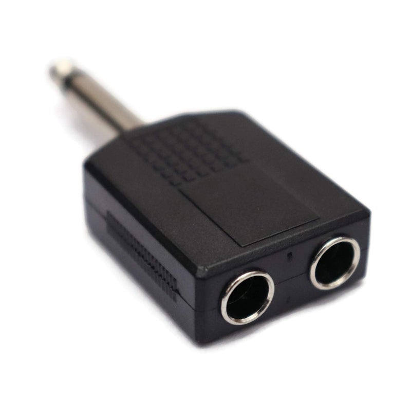 Electronicspices Electronic Spices Electronicspices 6.3MM MALE TO 2 X 6.3MM FEMALE 6.35mm Male to 6.35mm DUAL Female Stereo Headphone Auxiliary Audio Connector- (PACK OF 2) (6.3MM MALE TO 2 X 6.3MM FEMALE) - Image 2
