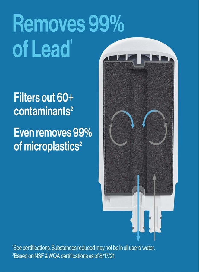 Brita Tap Water Filter System, Water Faucet Filtration System with Filter Change Reminder, Reduces Lead, BPA Free, Fits Standard Faucets Only - Basic, White - Image 2