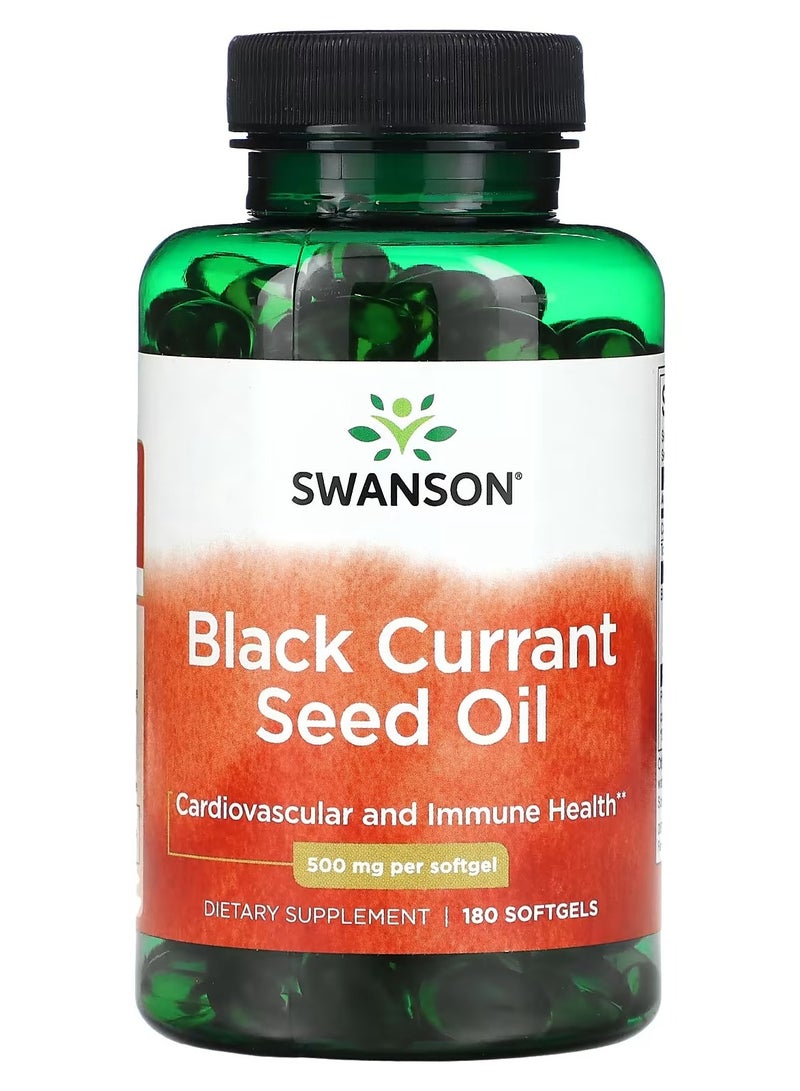 Swanson, Black Currant Seed Oil, 500 mg, 180 Softgels