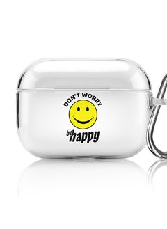 Classic Clear printed Case for Apple AirPods Pro 2nd Generation Thin Transparent Cover [Designed for Apple AirPods Pro 2nd Generation] - Don't worry be happy
