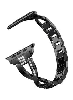 Replacement Bling Strap X-Link For Apple Watch Nike+/Series 1/2/3/Sport 42mm Black