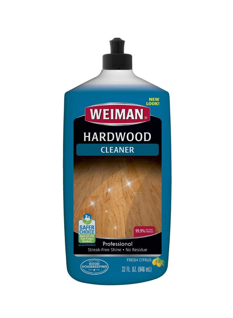 Weiman Hardwood Cleaner for Finished Hardwood Floors, Engineered Floors, Laminate - Streak-Free Results, EPA Safer Choice Certified, 32 oz - Image 1