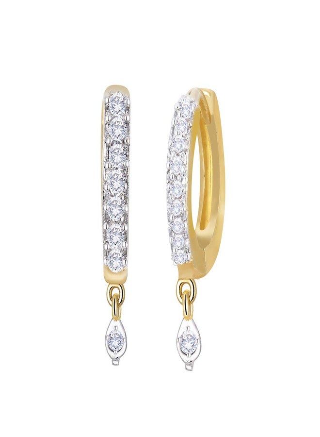 KENNICE Set Of 3 Gold-Plated American Diamond Earrings For Women & Girls - Image 2