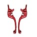 mokuo CNC Brake Lever Handle Adjustable Motorcycle 22mm 78 Aluminum FrontRear Disc Brake Lever Fit for Most of MotorcyclesScooters and Electric Bike Red - Image 2
