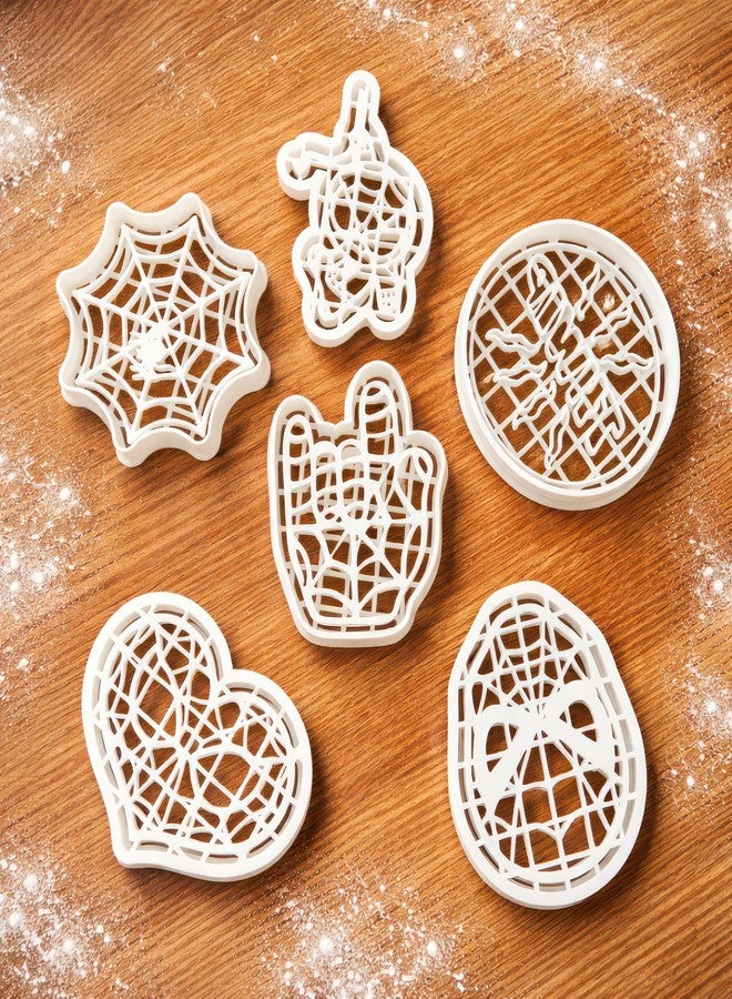 Allenjoy Cookie Cutters & Stamps, Spidy Superhero Biscuit Cutter Embosser Molds for Baking, Fondant, Polymer Clay - Funny Kitchen Accessories, Novelty DIY Supplies, Party Favors, Decorations, Gifts - Image 1