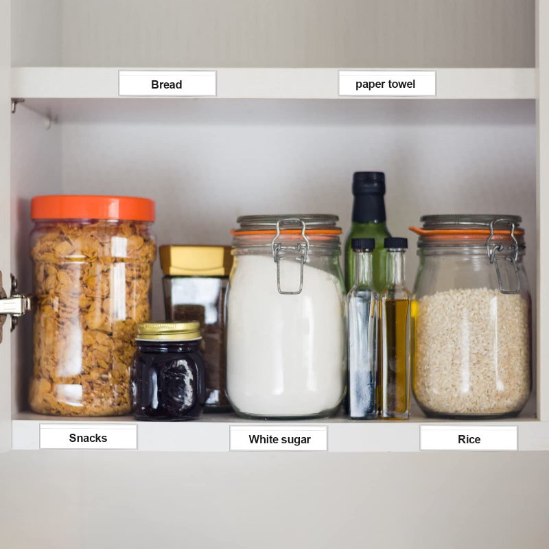 Junkin حاملات ملصقات جانكين 100 قطعة للأرفف، حامل ملصق لاصق شفاف، ملصق سعر للأرفف، سوبر ماركت، مكتبة، 4.72 × 1.18 بوصة - Image 4