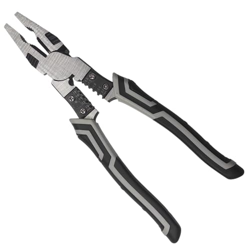 ELMVIA All in 1 Multifunction Stainless Steel Wire Stripper/Wire Crimping Tool, Wire Cutter, Wire Crimper, Cable Stripper, Wiring Tools and Multi-Function Hand Tool (MULTI WIRE CUTTER) - Image 1