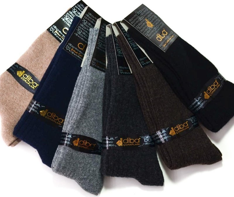 Diba 12 Pieces Lambswool Wool Winter Men's Socks