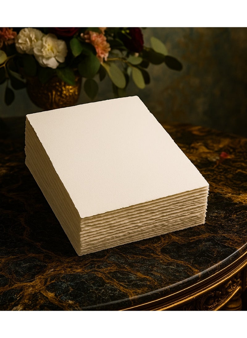 cartogivz Modern Cotton Deckle Edge Paper Machine Made Premium Soft Paper 20 sheets - Image 5