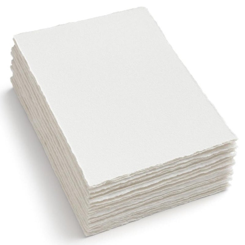 cartogivz Modern Cotton Deckle Edge Paper Machine Made Premium Soft Paper 20 sheets - Image 1