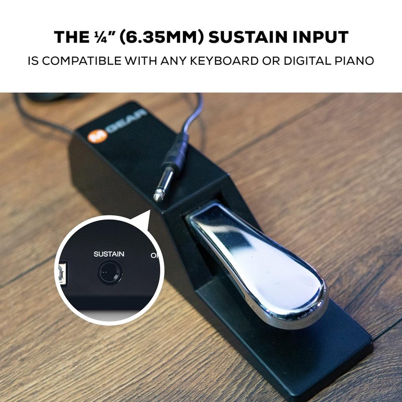 M-Audio SP-2 |Universal Sustain Pedal with Piano Style Action, The Ideal Accessory for MIDI Keyboards, Digital Pianos, Electronic Keyboards & More - Image 4