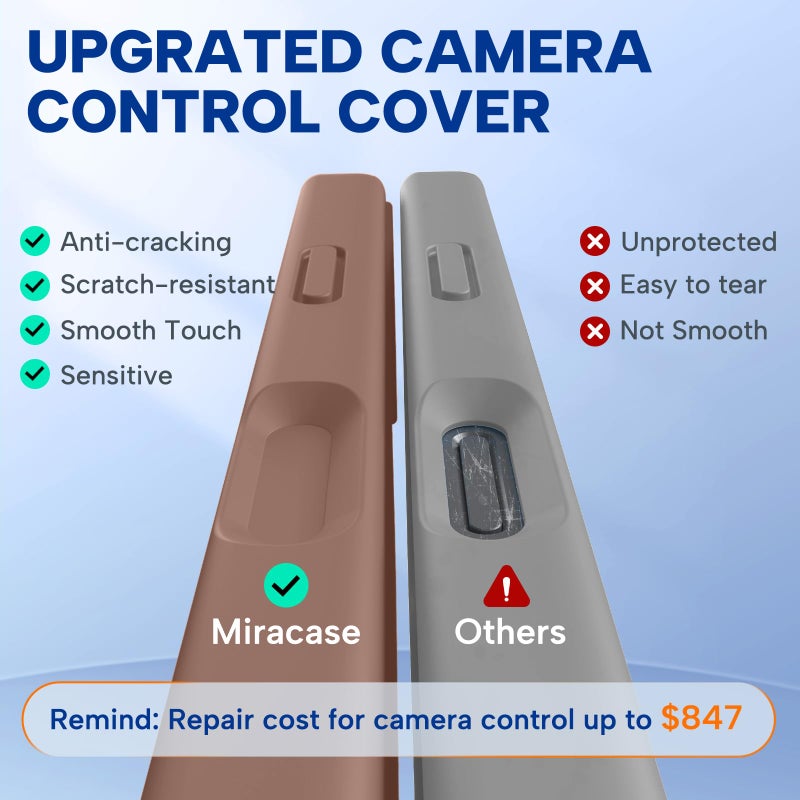 Miracase Magnetic for iPhone 17 Pro Max Case, Compatible with MagSafe, Integrated Silicone Camera Control Cover, 3.0mm Thicken Shockproof Drop Protection Phone Case for 17 ProMax, Chocolate - Image 2
