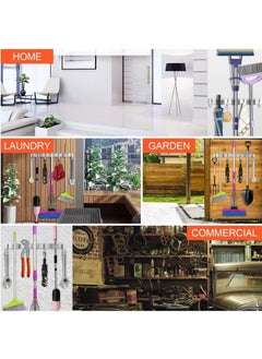 MIXDE Stainless Steel Wall Mount, Broom Mop Holder Heavy Duty Tool Storage Organization, Screws Drilling Or Self-adhesive Installation Suitable for Home, Kitchen, Bathroom, Garage, Closet and Shed  - Image 4
