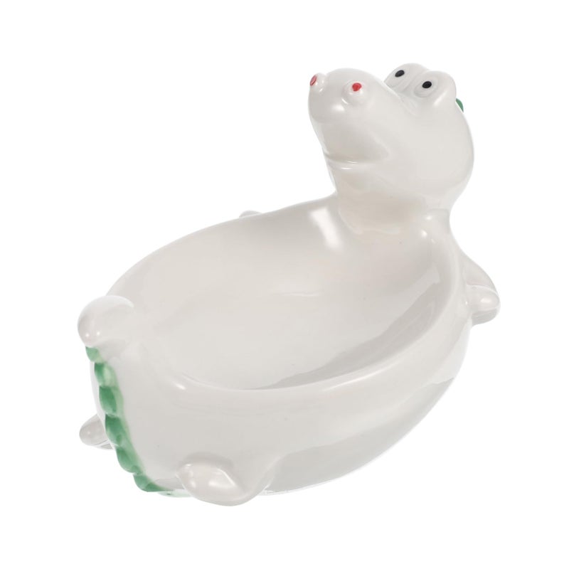PRETZYOOM 1pc Ceramic Dinosaur Sauce Dipping Bowl Large Capacity Multifunctional Seasoning Dish Home Restaurant Party Catering Fun Design Condiments Appetizers Blue - Image 2