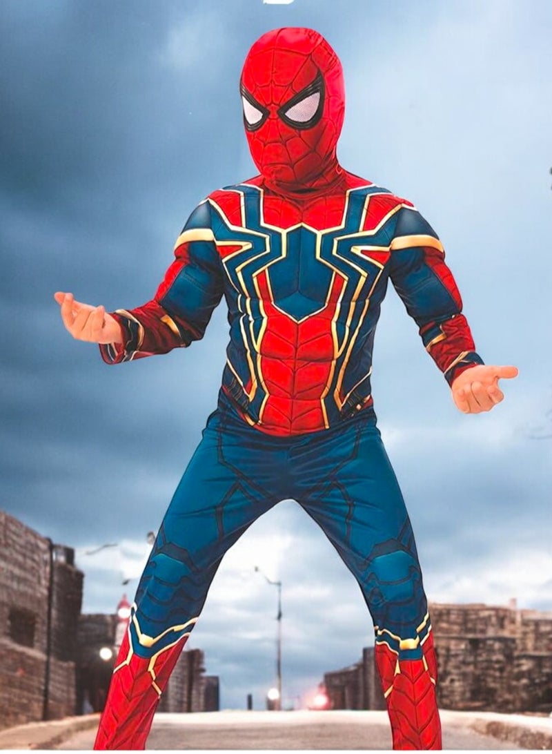 صندوق العاب فستان تنكري مريح للبطل الخارق سبايدرمان للأطفال مقاس كبير - من عمر 7 إلى 8 سنوات - Image 1