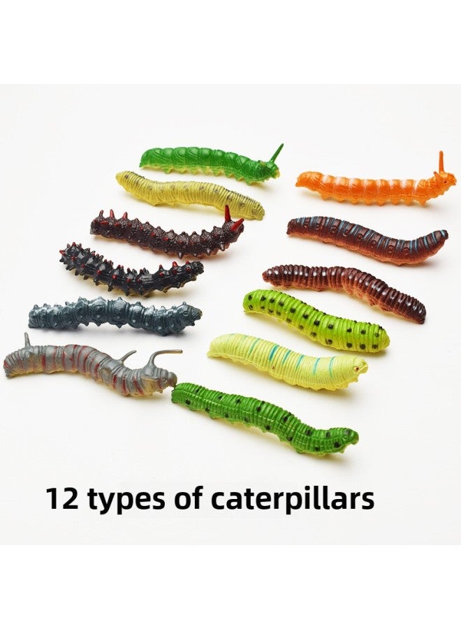Simulation Of Caterpillar, Pieris Rapae, Reptilians, Insects, Animal Models, Prank, Trick, Trick, Trick, Frightened Toys-Color:12 Color Mixed Hair  - Image 1