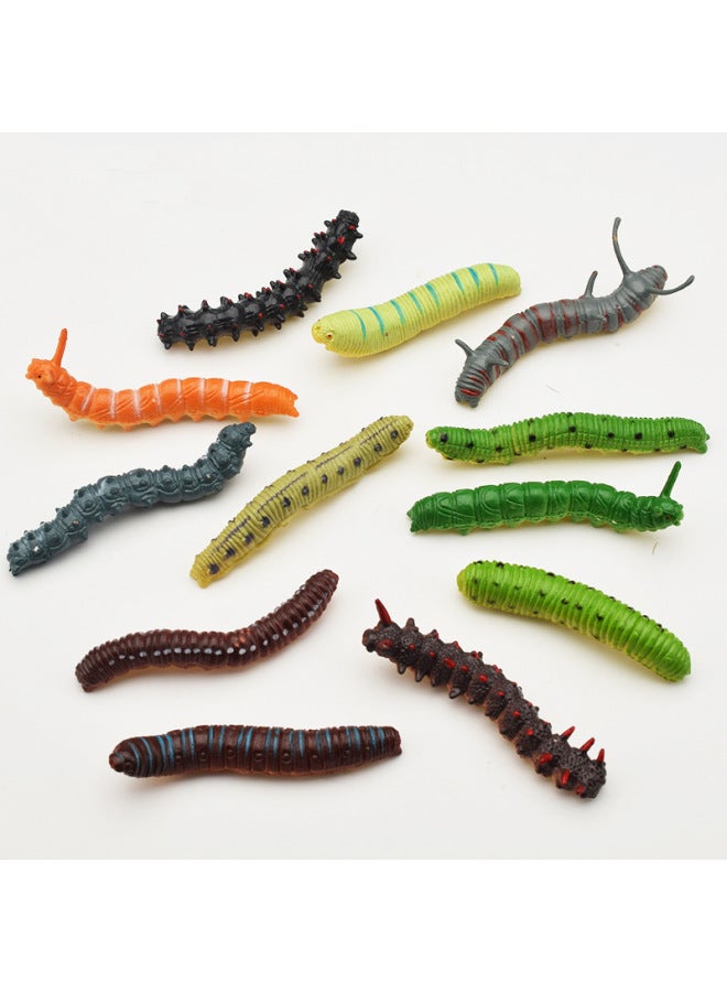 Simulation Of Caterpillar, Pieris Rapae, Reptilians, Insects, Animal Models, Prank, Trick, Trick, Trick, Frightened Toys-Color:12 Color Mixed Hair  - Image 2