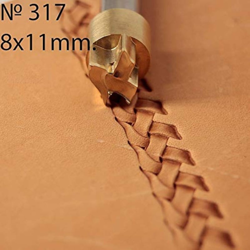 Leather Stamp Tool,Knitting, Professional Steel Craft Tool for Leatherworking, Embossing, Carving & Stamping Leather Projects, Belts Wallets & DIY Projects Compatible with Mallet #317