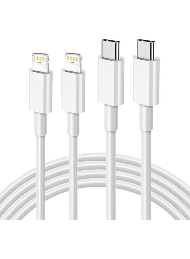 APFEN USB C to Lightning Cable [Apple MFi Certified] 2Pack 10FT iPhone Fast Charger Cable Power Delivery Type C Charging Cord Compatible with iPhone 14 13 12 11 Pro Max X XS XR 8 7 6s Plus SE，White - Image 1
