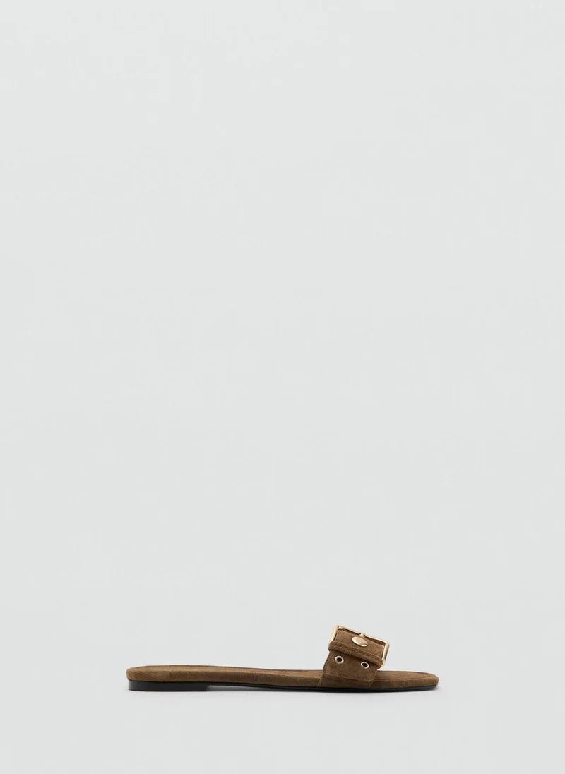 مانجو Buckle Leather Sandals