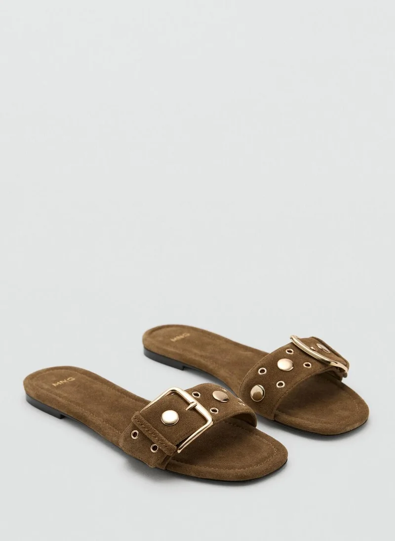 مانجو Buckle Leather Sandals