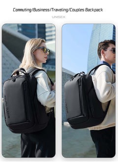 ARCTIC HUNTER Casual Laptop Backpack, Durable Water Resistant Business Travel Bag with Laptop Compartment for College Student Commuter, Black  - Image 2