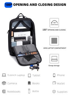 ARCTIC HUNTER Casual Laptop Backpack, Durable Water Resistant Business Travel Bag with Laptop Compartment for College Student Commuter, Black  - Image 5