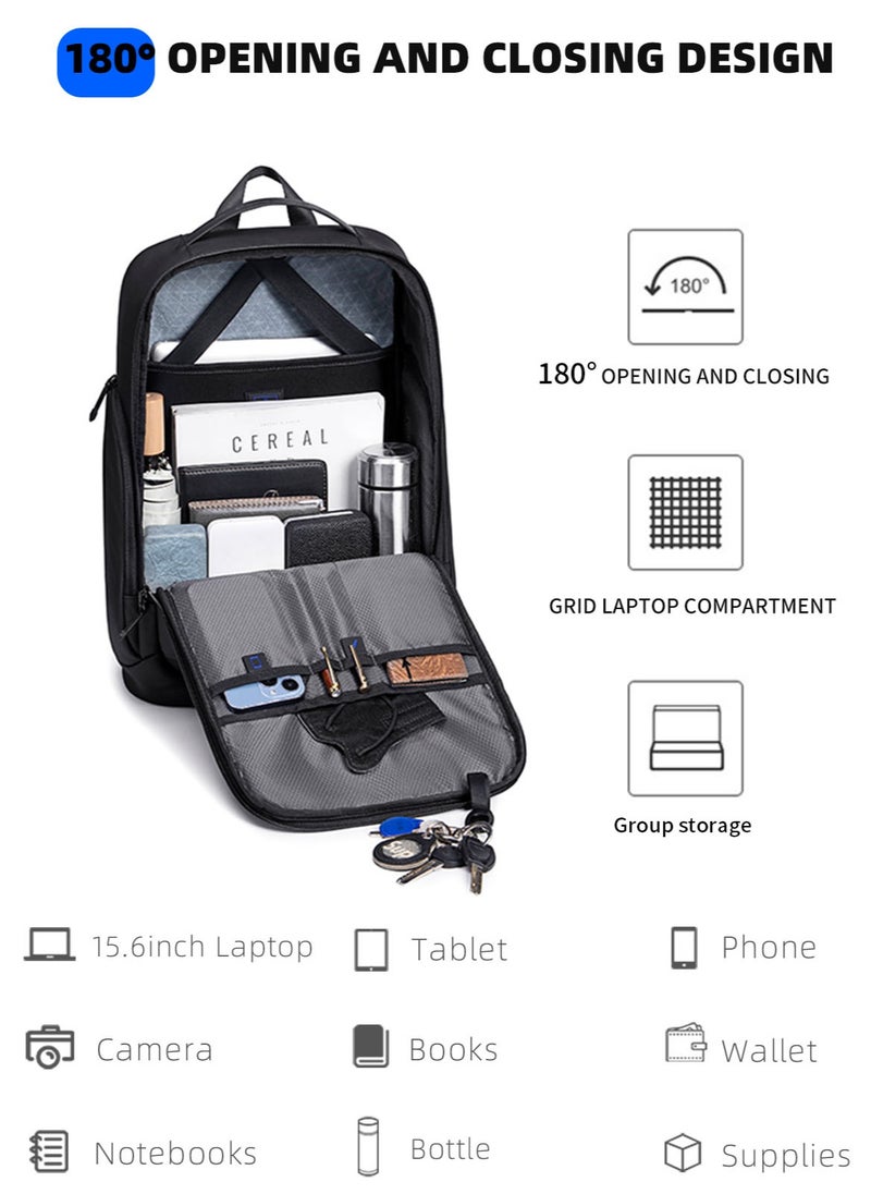 ARCTIC HUNTER Casual Laptop Backpack, Durable Water Resistant Business Travel Bag with Laptop Compartment for College Student Commuter, Black  - Image 5