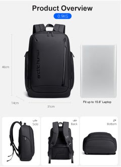 ARCTIC HUNTER Casual Laptop Backpack, Durable Water Resistant Business Travel Bag with Laptop Compartment for College Student Commuter, Black  - Image 3