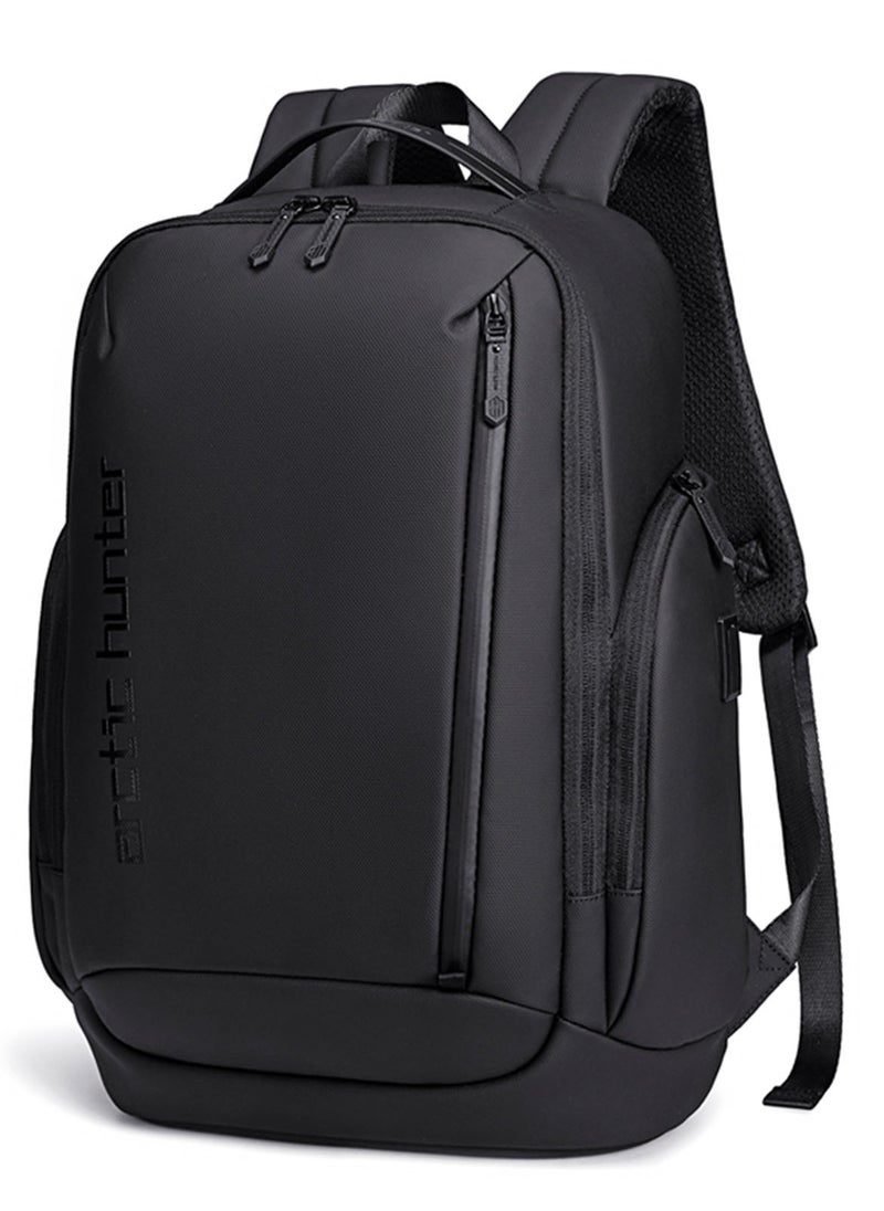 ARCTIC HUNTER Casual Laptop Backpack, Durable Water Resistant Business Travel Bag with Laptop Compartment for College Student Commuter, Black  - Image 1