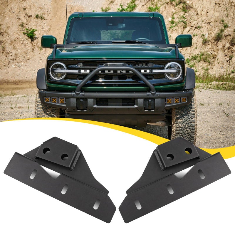 Front Bumper Fog Light Mount Brackets Fog Light Mount Brackets for 3 Inch LED Pod Compatible with Ford Bronco 20212024 NOT for Bronco Sport