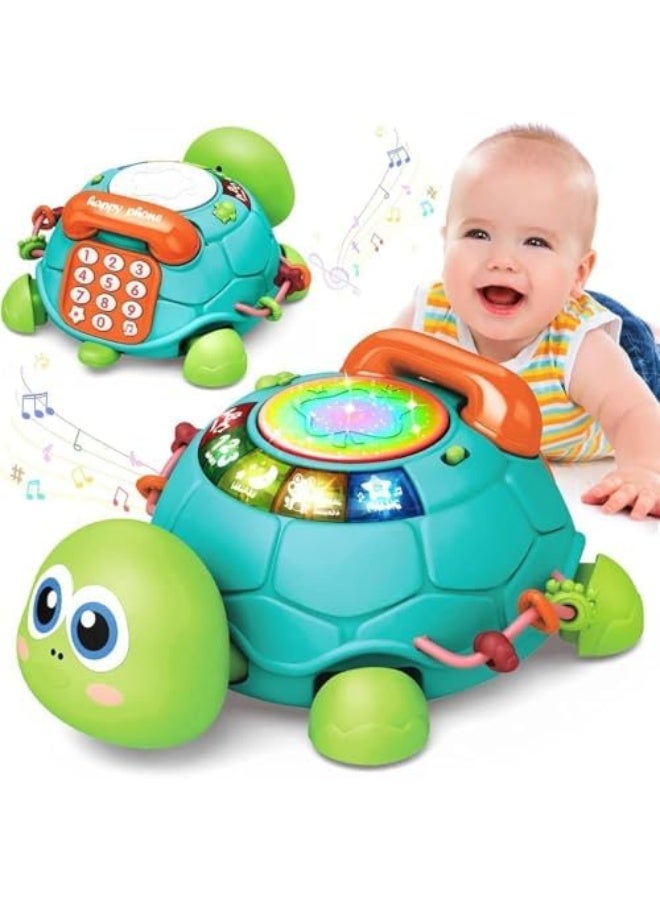 Baby Toys 6 to 12 Months, Musical Turtle Crawling Baby Toys for 12-18 Months, Early Learning Educational Toy with Light & Sound, Birthday Toy for Infant Toddler Boy Girl 7 8 9 10 11 month 1-2 Year Old - Image 1