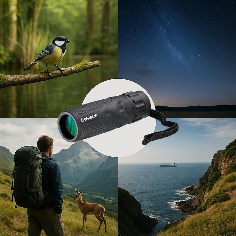 BARSKA Blackhawk Waterproof Monocular – Compact, Fogproof, Multi-Coated Optics, Slip-Resistant Grip for Birding, Hiking, Sports, Concerts & Outdoor Use - Image 2