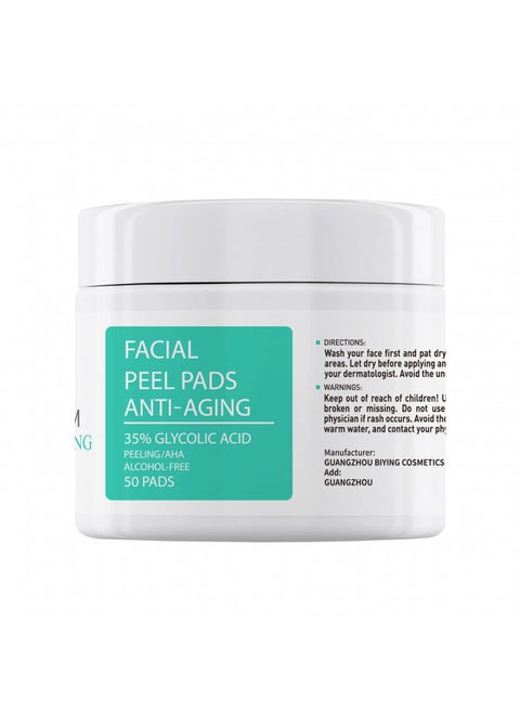 Glycolic Acid Pads 35% AHA Facial Resurfacing Pads with Vitamins B5, C & E, Green Tea, Exfoliating Face Wipes Peel Pads for Dark Spots Acne Fine Lines & Wrinkles Anti-Aging Exfoliant Pads for Face