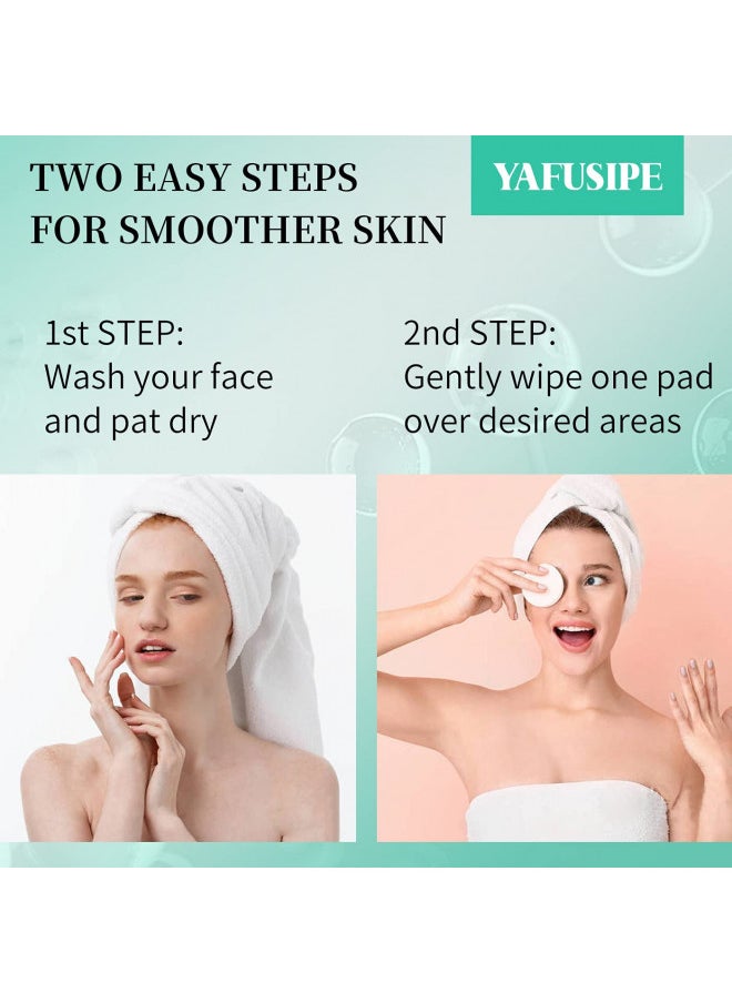 YAFUSIPE - Glycolic Acid Pads 35% AHA Facial Resurfacing Pads with Vitamins B5, C & E, Green Tea, Exfoliating Face Wipes Peel Pads for Dark Spots Acne Fine Lines & Wrinkles Anti-Aging Exfoliant Pads for Face - Image 1