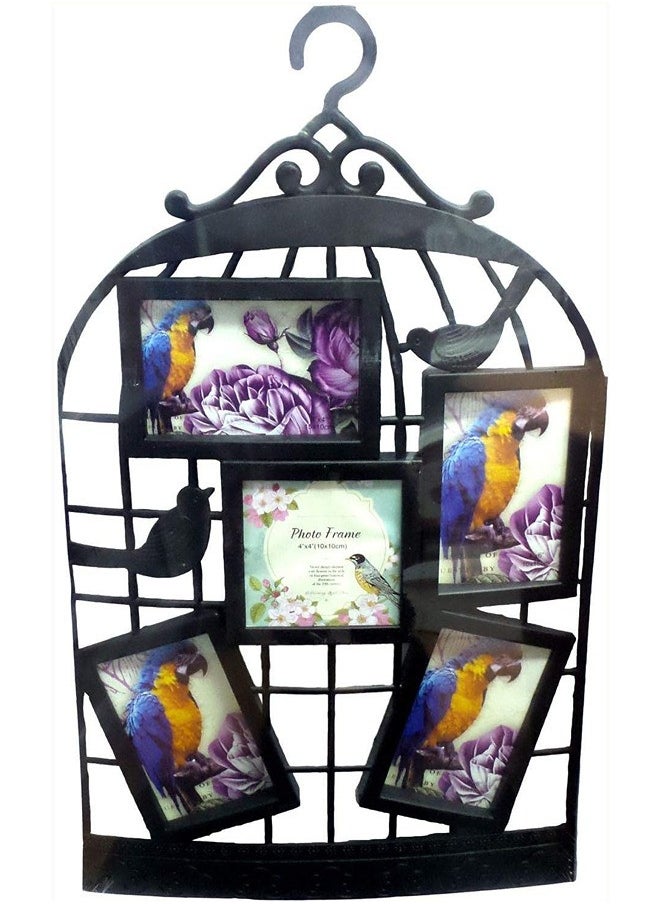Feelings Feelinge - Bird Cages cages Photo Frame Sequence 5 Image| Family Décor|Selfie Gallery Collage|Bird cage mounted design.  - Image 2