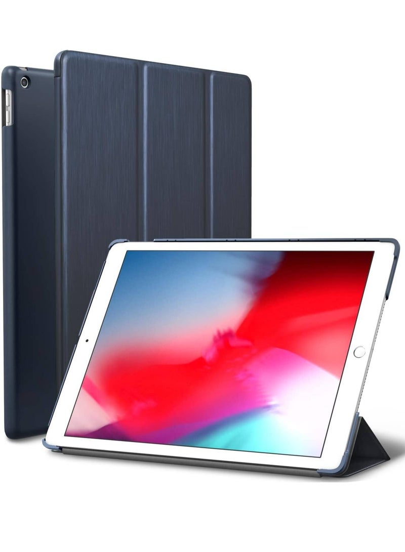 ELTRAZONE iPad Mini 5 Case – Black Slim Fit Folio with Rubber Coating, Hard Cover, Lightweight, Wake/Sleep Feature (Navy Blue) - Image 1